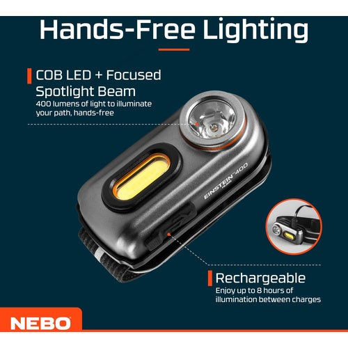 ＮＥＢＯ　充電式ヘッドライト（ＬＥＤ）　ＥＩＮＳＴＥＩＮ　４００