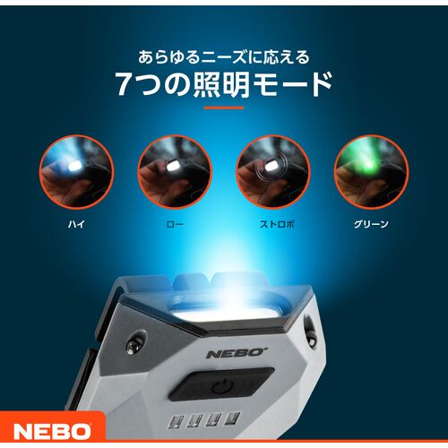 ＮＥＢＯ　ＬＥＤ充電式キャップライト　アインシュタイン　キャップ１００