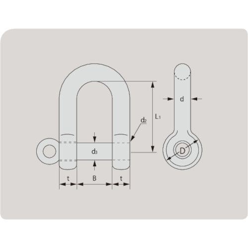 大洋 捻込シャックル 電気メッキ