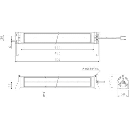 ＮＩＫＫＩ　防水型ＬＥＤリニアライト　ＡＣ１００−２４０Ｖ（３ｍコード付き）