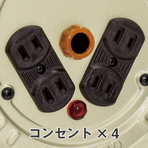 ＮＩＣＨＩＤＯ　電工ドラム　１００Ｖ　アースなし　３０ｍ