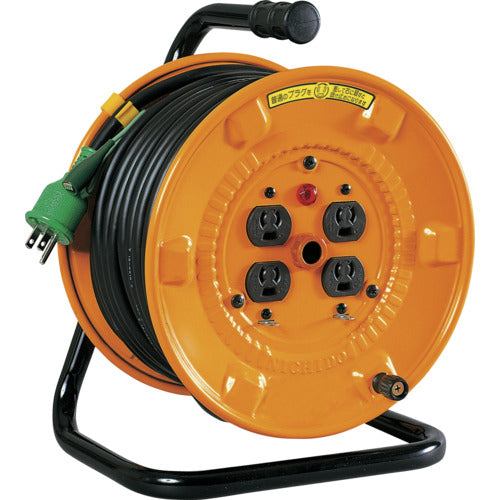 ＮＩＣＨＩＤＯ　電工ドラム　１００Ｖ　アース付　抜け止め式　３０ｍ