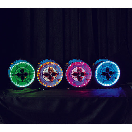 ＮＩＣＨＩＤＯ　電工ドラム　防雨型ＬＥＤラインドラム　緑　漏電保護専用　３０ｍ