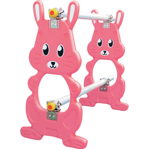 安全興業　単管バリケード　ＮＥＷラビット君　ピンク（簡単クランプ付）