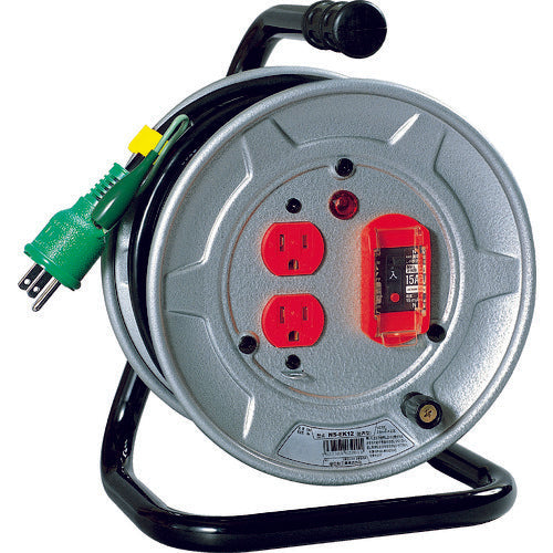 ＮＩＣＨＩＤＯ　電工ドラム　アース付　過負荷漏電保護兼用ブレーカ付　１０ｍ
