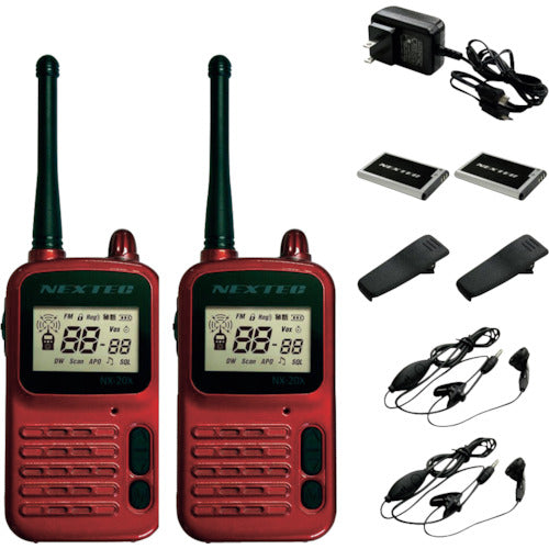 Ｆ．Ｒ．Ｃ．　小型・軽量　特定小電力トランシーバー２台セット（ワインレッド）