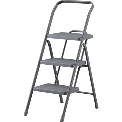ＩＲＩＳ　２９９９５８　折りたたみステップ３段　ダークグレー　踏台・椅子・ディスプレイラック