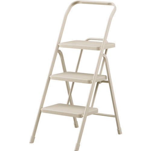 ＩＲＩＳ　２９９９５６　折りたたみステップ３段　ライトベージュ　踏台・椅子・ディスプレイラック
