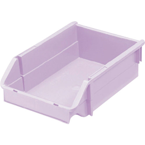 ヒシ　Ｔ型コンテナ（ネスティングタイプ）　パステルパープル　Ｗ１９２×Ｄ２８５×Ｈ９０