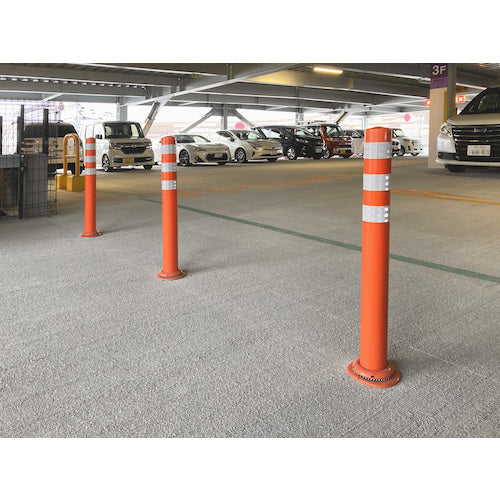 積水　車線分離標　ポールコーンＣＩＴＹ　Ｒ　接着式　ＰＣＣＴＲ−８０ＲＷ−Ｎ　赤