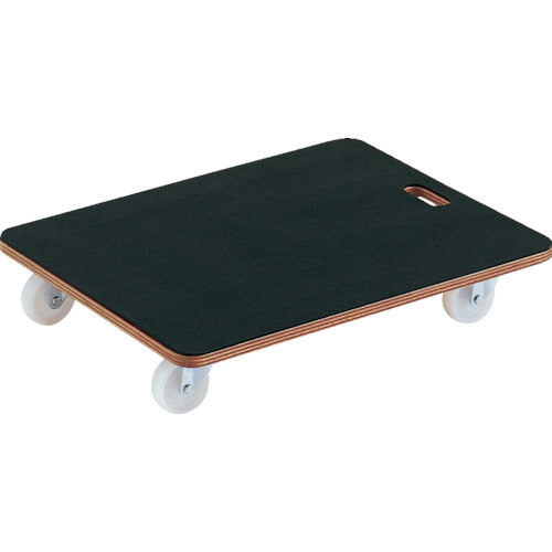 ＴＲＵＳＣＯ　合板平台車プティカルゴ　６００Ｘ４５０　ゴム張り　ナイロン車