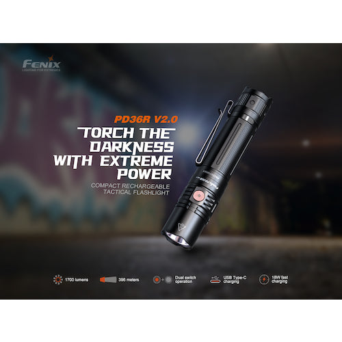 ＦＥＮＩＸ　充電式ＬＥＤライト　ＰＤ３６Ｒ　Ｖ２．０