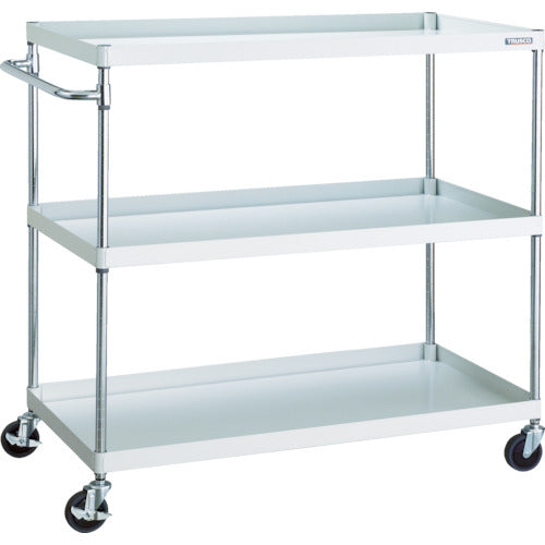 ＴＲＵＳＣＯ　ツールワゴン　フェニックスワゴン　省音　１２００Ｘ６００ＸＨ１２００　３段　ホワイト