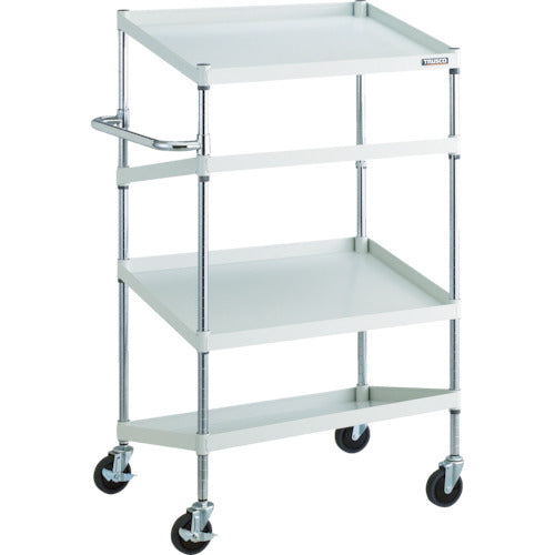 ＴＲＵＳＣＯ　ツールワゴン　フェニックスワゴン　省音　７５０Ｘ５００ＸＨ１３００　傾斜付　ホワイト