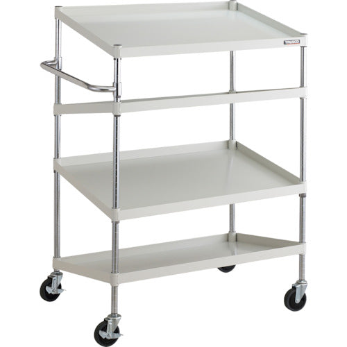 ＴＲＵＳＣＯ　ツールワゴン　フェニックスワゴン　省音　９００Ｘ６００ＸＨ１３００　傾斜付　ホワイト