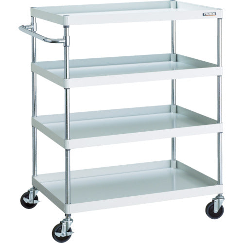 ＴＲＵＳＣＯ　ツールワゴン　フェニックスワゴン　省音　９００Ｘ６００ＸＨ１２００　４段　ホワイト