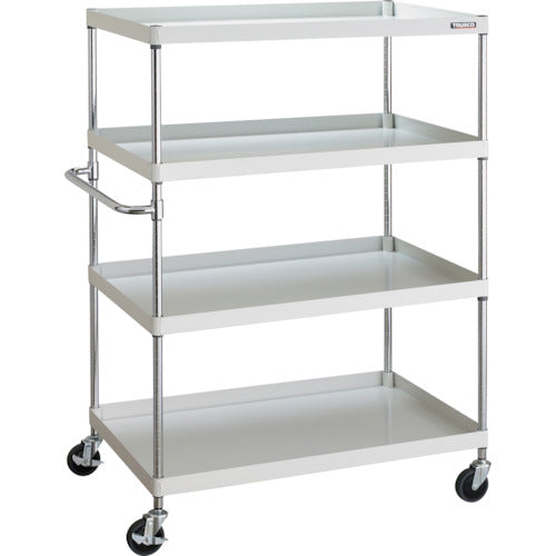 ＴＲＵＳＣＯ　ツールワゴン　フェニックスワゴン　省音　１０００Ｘ６５０ＸＨ１５００　４段　ホワイト