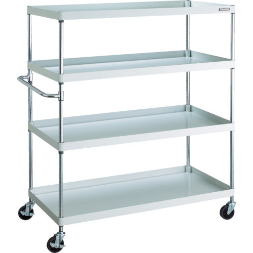 ＴＲＵＳＣＯ　ツールワゴン　フェニックスワゴン　省音　１２００Ｘ６００ＸＨ１５００　４段　ホワイト