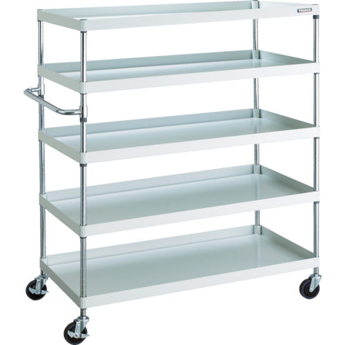 ＴＲＵＳＣＯ　ツールワゴン　フェニックスワゴン　省音　１２００Ｘ６００ＸＨ１５００　５段　ホワイト