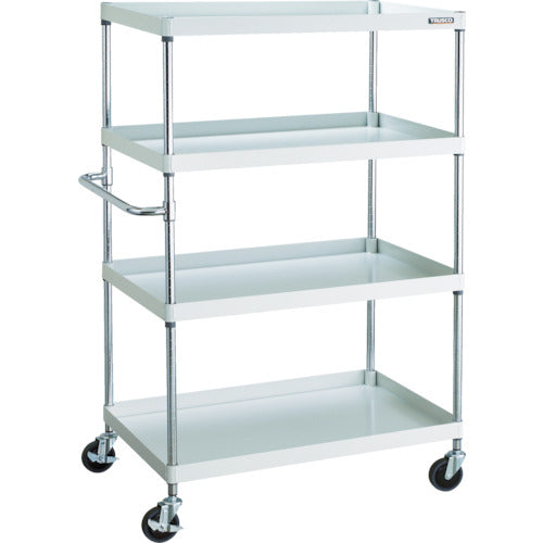 ＴＲＵＳＣＯ　ツールワゴン　フェニックスワゴン　省音　９００Ｘ６００ＸＨ１５００　４段　ホワイト