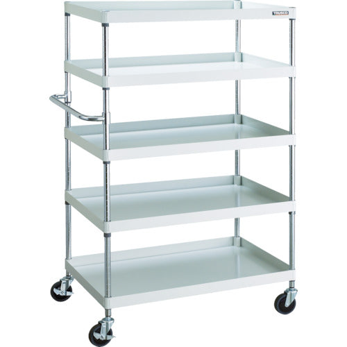 ＴＲＵＳＣＯ　ツールワゴン　フェニックスワゴン　省音　９００Ｘ６００ＸＨ１５００　５段　ホワイト