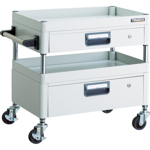 ＴＲＵＳＣＯ　ツールワゴン　フェニックスワゴン　省音　６００Ｘ４００ＸＨ６００　引出付　ホワイト