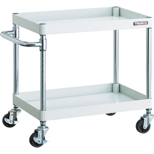 ＴＲＵＳＣＯ　ツールワゴン　フェニックスワゴン　省音　６００Ｘ４００ＸＨ６００　２段　ホワイト