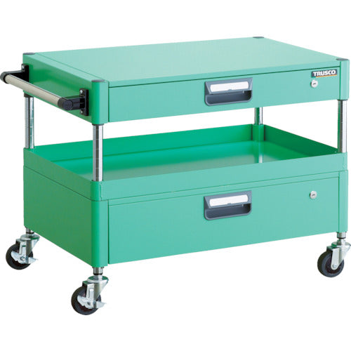 ＴＲＵＳＣＯ　ツールワゴン　フェニックスワゴン　省音　７５０Ｘ５００ＸＨ６００　引出付　ヤンググリーン