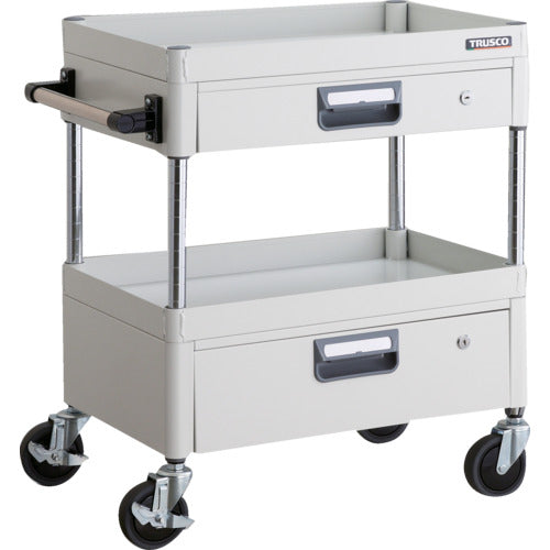 ＴＲＵＳＣＯ　ツールワゴン　フェニックスワゴン　省音　６００Ｘ４００ＸＨ７４０　引出付　ホワイト