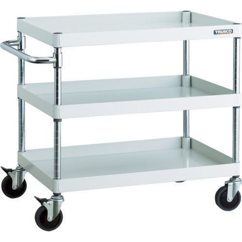 ＴＲＵＳＣＯ　ツールワゴン　フェニックスワゴン　省音　７５０Ｘ５００ＸＨ７４０　３段　ホワイト