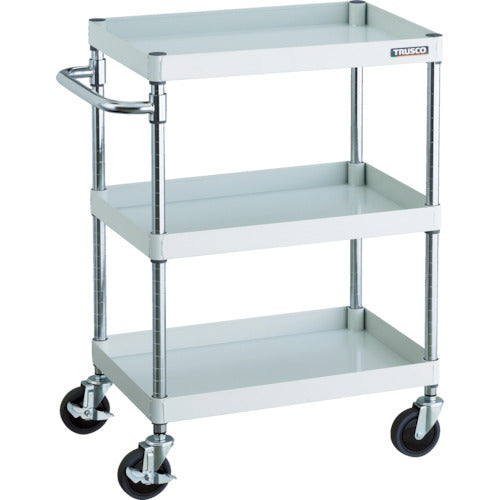 ＴＲＵＳＣＯ　ツールワゴン　フェニックスワゴン　省音　６００Ｘ４００ＸＨ８８０　３段　ホワイト