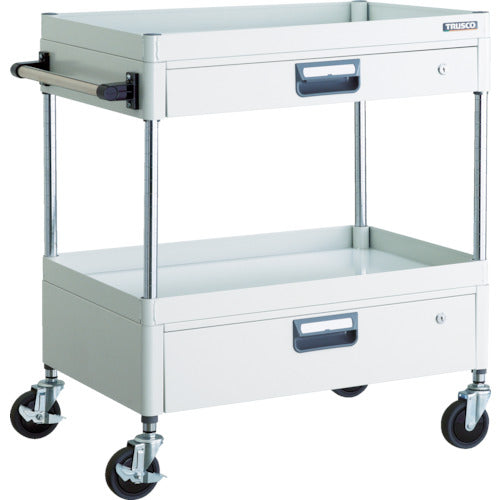 ＴＲＵＳＣＯ　ツールワゴン　フェニックスワゴン　省音　７５０Ｘ５００ＸＨ８８０　引出付　ホワイト