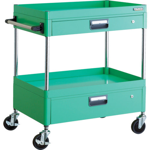 ＴＲＵＳＣＯ　ツールワゴン　フェニックスワゴン　省音　７５０Ｘ５００ＸＨ８８０　引出付　ヤンググリーン