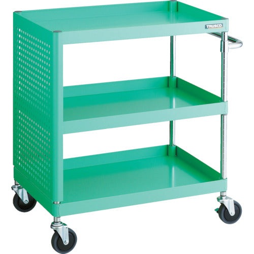 ＴＲＵＳＣＯ　ツールワゴン　フェニックスワゴン　省音　７５０Ｘ５００ＸＨ８８０　パネル付　ヤンググリーン