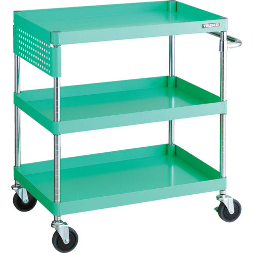 ＴＲＵＳＣＯ　ツールワゴン　フェニックスワゴン　省音　７５０Ｘ５００ＸＨ８８０　パネル付　ヤンググリーン