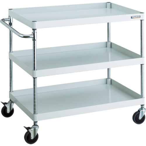 ＴＲＵＳＣＯ　ツールワゴン　フェニックスワゴン　省音　９００Ｘ６００ＸＨ８８０　３段　ホワイト