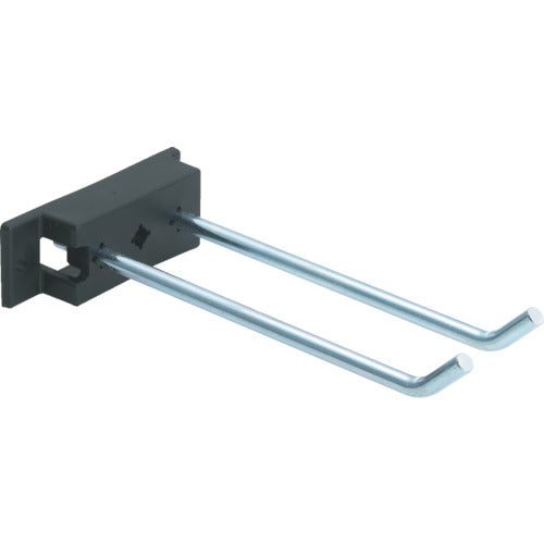 ＴＲＵＳＣＯ　パンチングパネル用フックバー　直線２本タイプ　Ａ型ベース