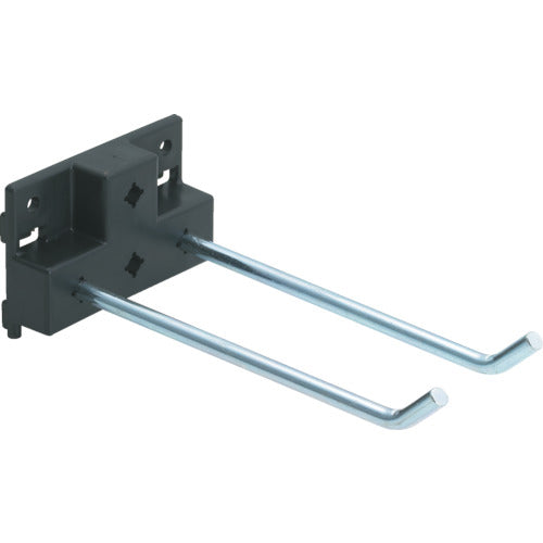 ＴＲＵＳＣＯ　パンチングパネル用フックバー　直線２本タイプ　Ｂ型ベース