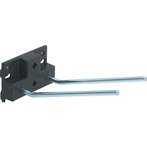 ＴＲＵＳＣＯ　パンチングパネル用フックバー　傾斜２本タイプ　Ｂ型ベース