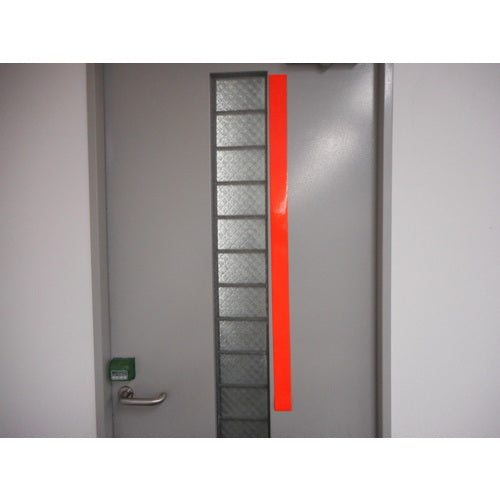 日東エルマテ　プリズム反射マグネットシート　５０ｍｍ×１ｍ　蛍光オレンジ