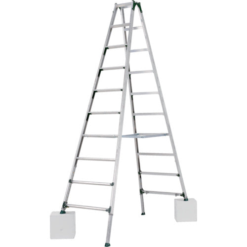 アルインコ　伸縮脚付き専用脚立（踏ざん幅６０ｍｍ・各脚４４１ｍｍ伸縮）　天板高さ２．７６〜３．２０ｍ