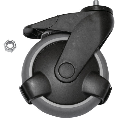 ＥｄｍｏＬｉｆｔ　ハンドリフターＣＺ交換用自在ストッパー付きキャスター　１２５ｍｍ