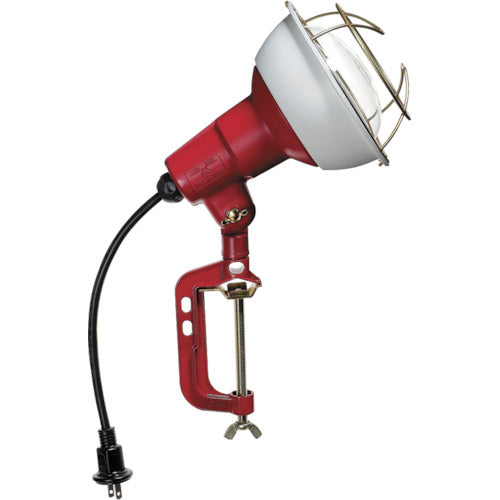 ハタヤ　防雨型作業灯　リフレクターランプ２００Ｗ　１００Ｖ電線０．３ｍ　バイス付