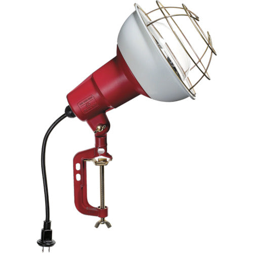ハタヤ　防雨型作業灯　リフレクターランプ３００Ｗ　１００Ｖ電線０．３ｍ　バイス付