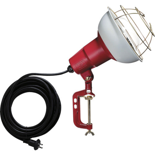 ハタヤ　防雨型作業灯　リフレクターランプ３００Ｗ　１００Ｖ電線５ｍ　バイス付
