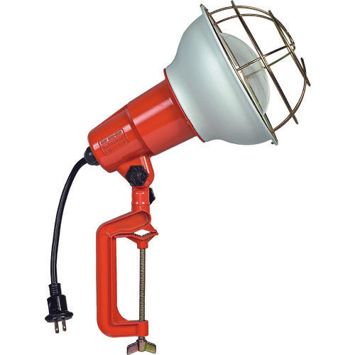 ハタヤ　防雨型作業灯　リフレクターランプ３００Ｗ　１００Ｖ電線０．３ｍ　バイス付