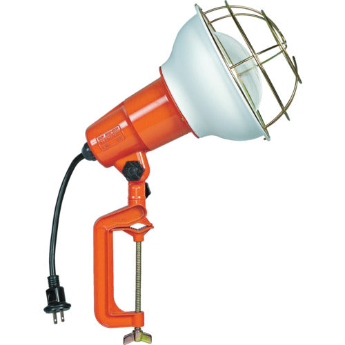 ハタヤ　防雨型作業灯　リフレクターランプ３００Ｗ　１００Ｖ接地付５ｍ　バイス付