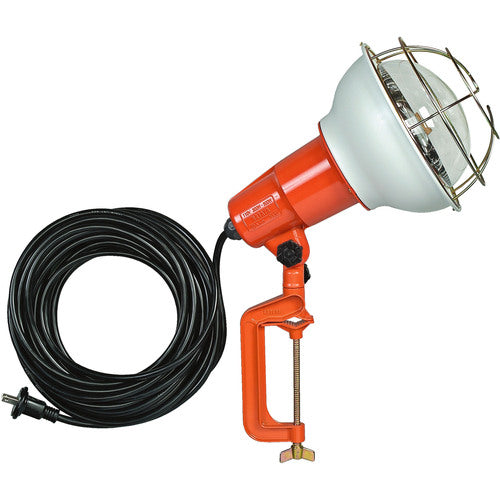 ハタヤ　防雨型作業灯　リフレクターランプ３００Ｗ　１００Ｖ電線１０ｍ　バイス付