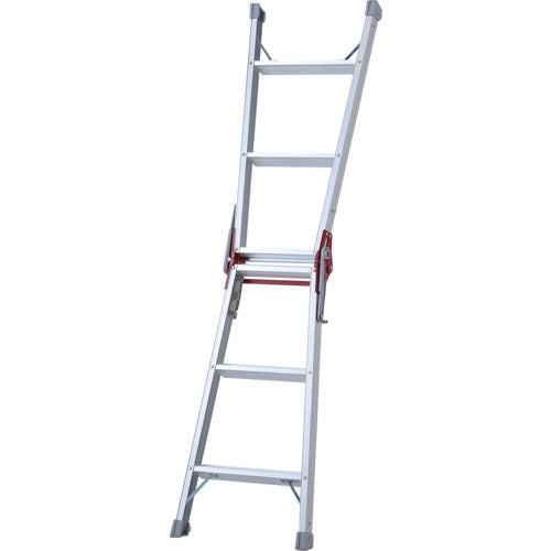 ハセガワ　アルミはしご兼用脚立　ステップ幅広タイプ　ＲＳー０９（１０８８０）