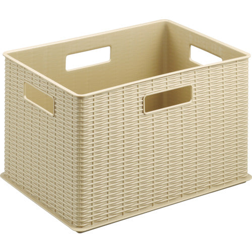 ＴＲＵＳＣＯ　ラタン調ボックス　ライトブラウン